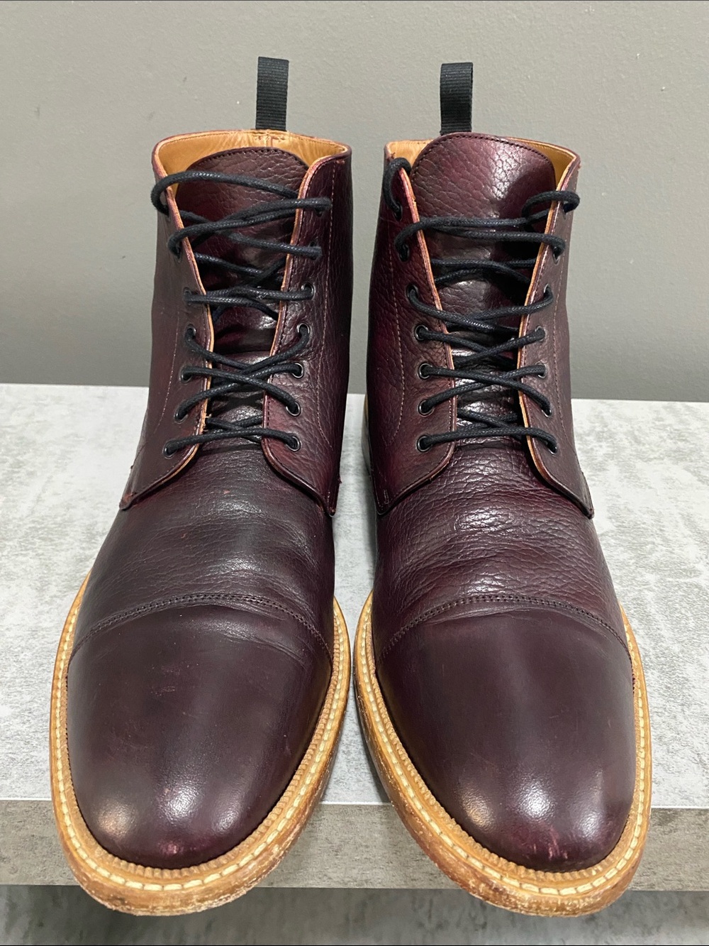 Taft The Rome Boot Oxblood Premium Leather Chukka Boots Size 45 US 12